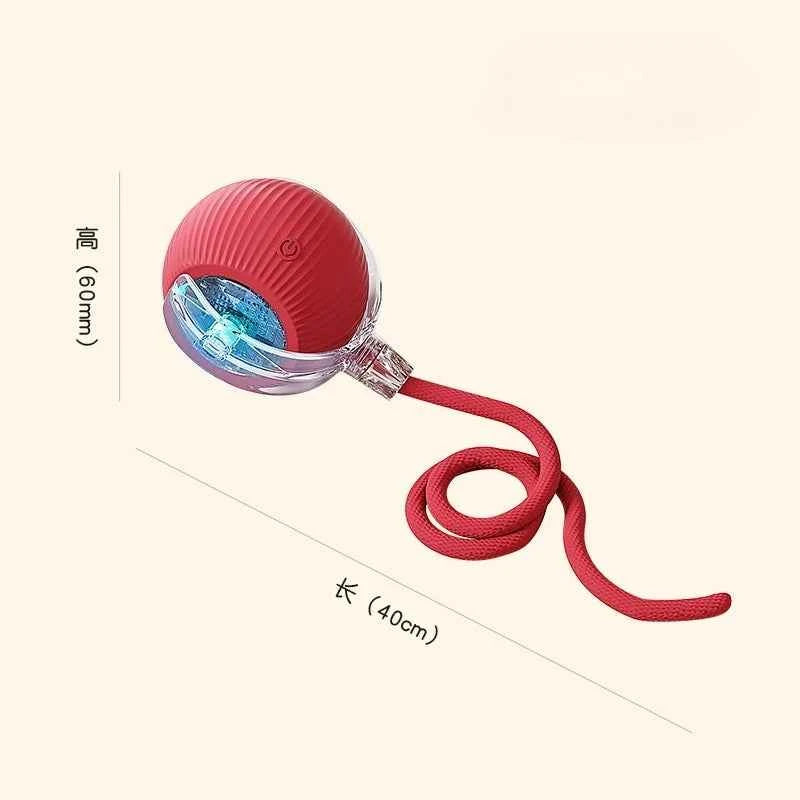 Smart Electric Cat Toy – Rolling Ball with Long Tail for Indoor Cats