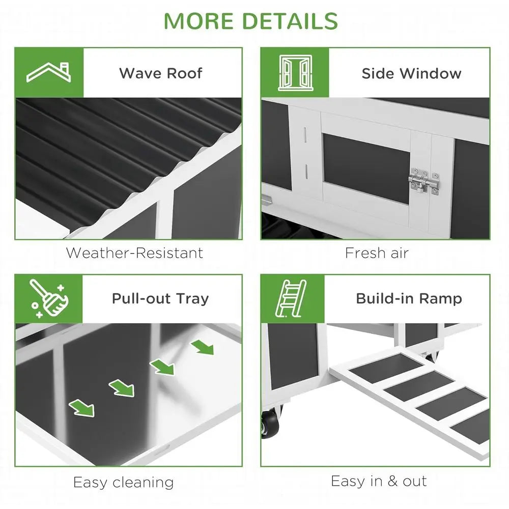 Outdoor Poultry Cage – Spacious Chicken Coop for Chickens, Rabbits & Small Animals