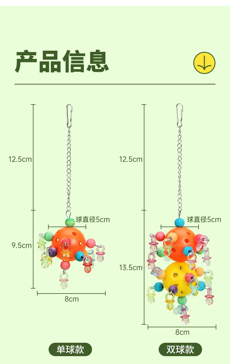 Cockatiel Foraging Swing Toy – Hanging Bite & Play Toy for Pet Birds