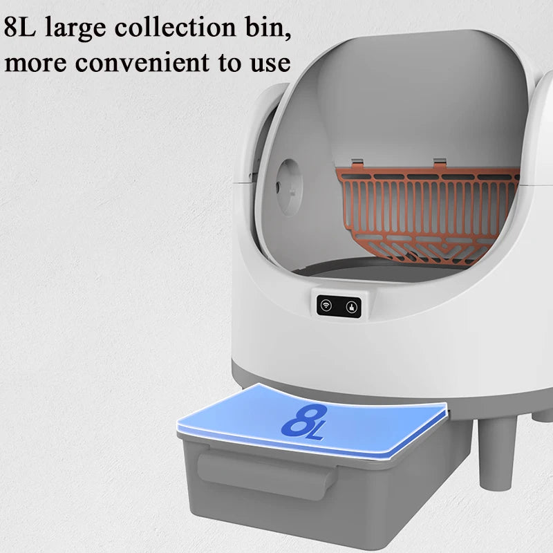 BOOTEELY Self-Cleaning Litter Box – Smart Open-Top Cat Toilet with Odor Reduction Features