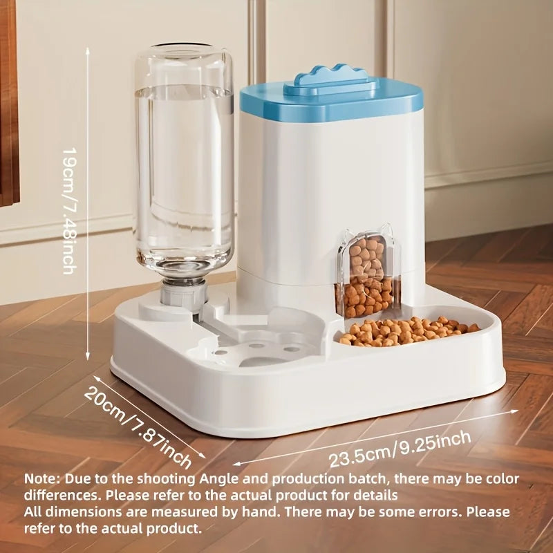 Spill-Proof Pet Feeder – Automatic Gravity Food & Water Station for Cats and Dogs