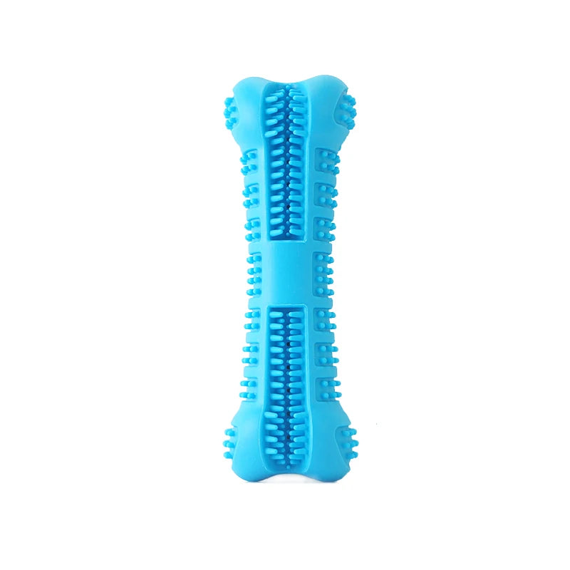 Rubber Dog Toothbrush Toy – Interactive Treat Ball for Chewing & Dental Care