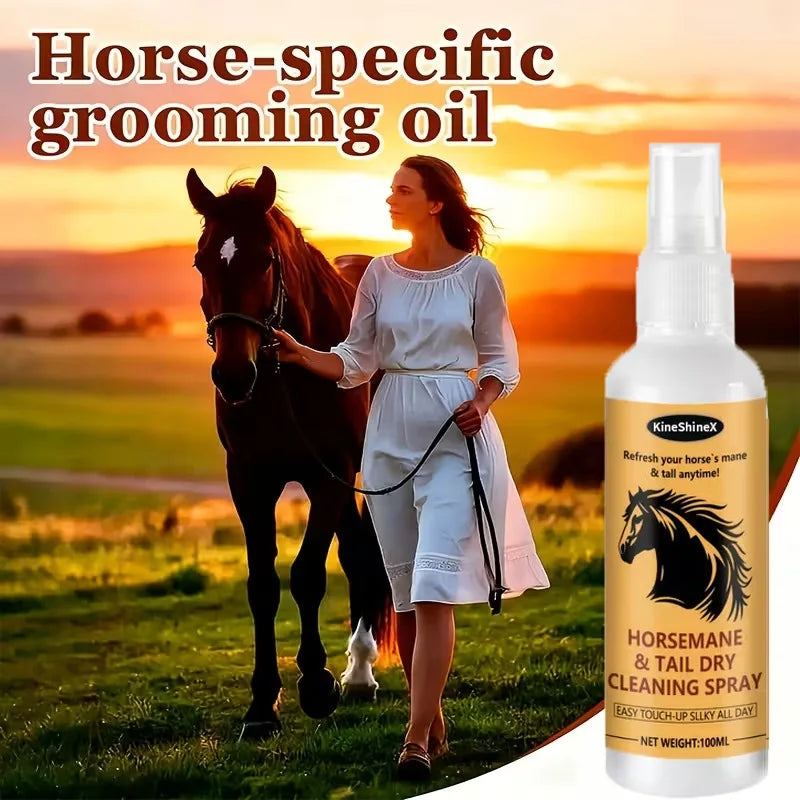 Horse Mane & Tail Detangler Spray – Leave-In Smoothing Conditioner for Horses