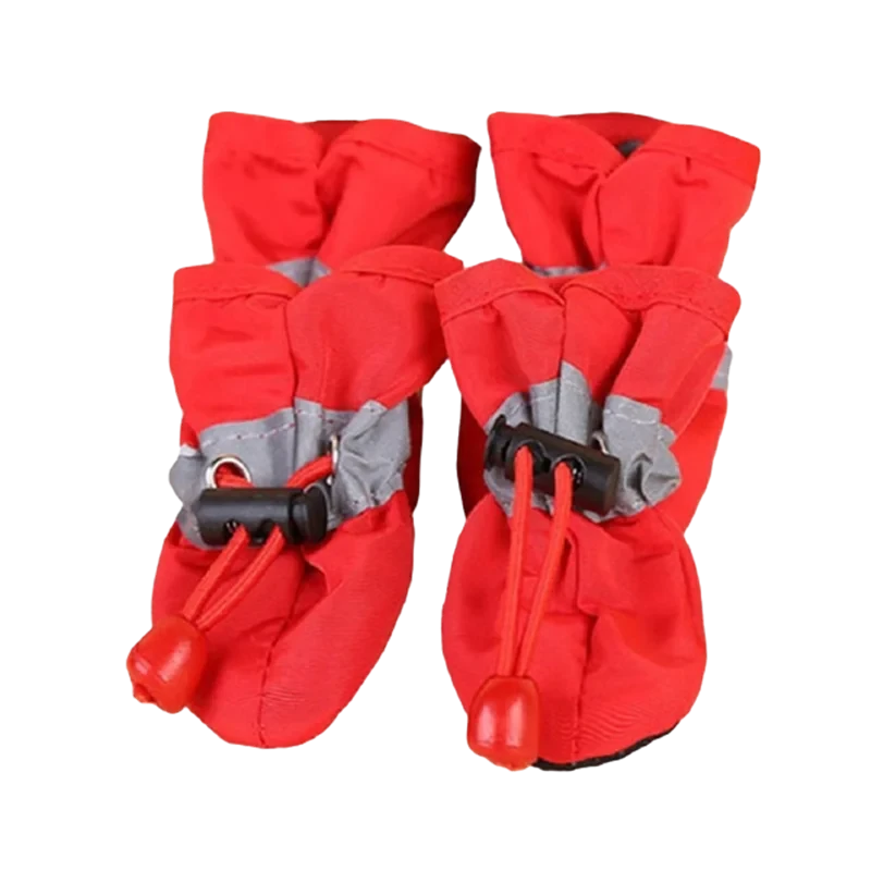 4pcs/set Waterproof Pet Dog Shoes Anti-slip Rain Boots Footwear for Small Cats Dogs Puppy Dog Pet Booties Pet Paw Accessories