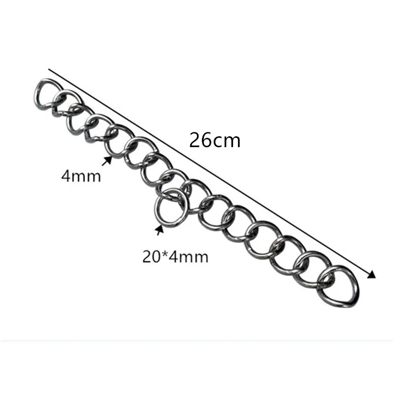2pcs Stainless Steel Chain Double Link Curb Chain For Horse Bits Pet 23cm