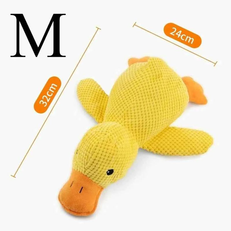Duck Plush Dog Toy – Quacking Squeaky Chew Toy for Small, Medium & Large Dogs