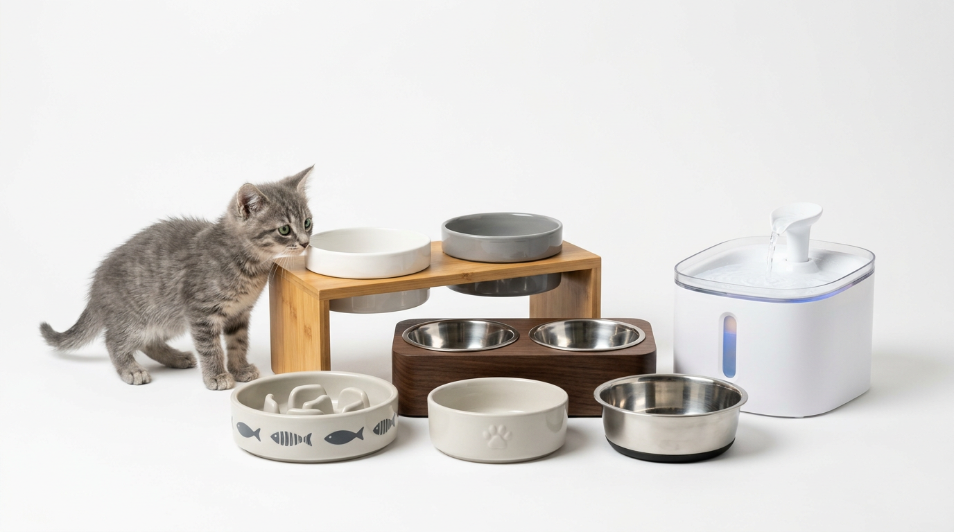 Cat Food & Water Bowls