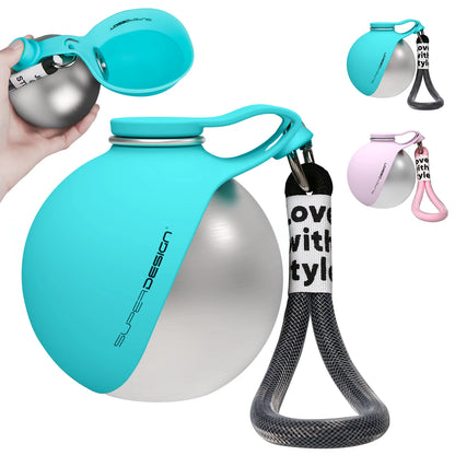 Portable Pet Water Bottle for Small Dogs – Stainless Steel & Silicone Travel Bottle