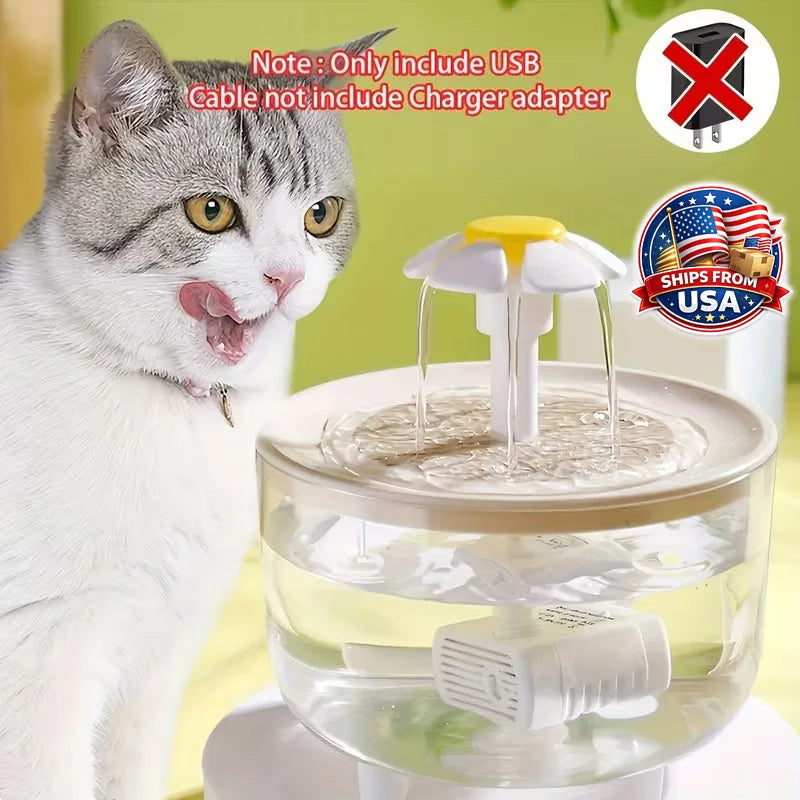 Quiet Automatic Pet Water Fountain – USB-Powered Drinking Fountain for Indoor Pets