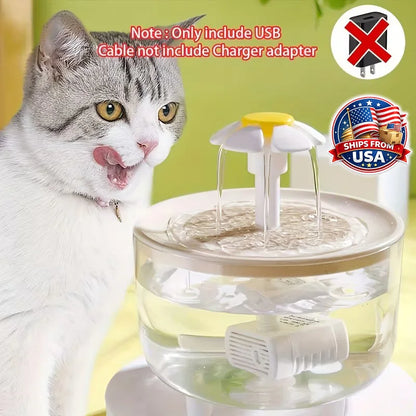 Quiet Automatic Pet Water Fountain – USB-Powered Drinking Fountain for Indoor Pets