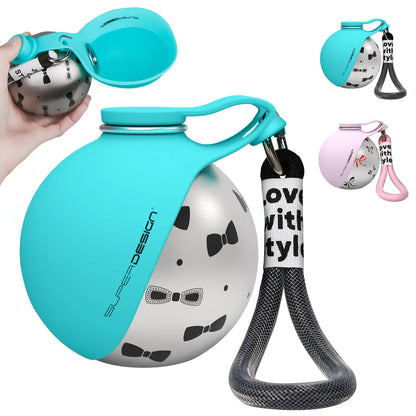 Portable Pet Water Bottle for Small Dogs – Stainless Steel & Silicone Travel Bottle
