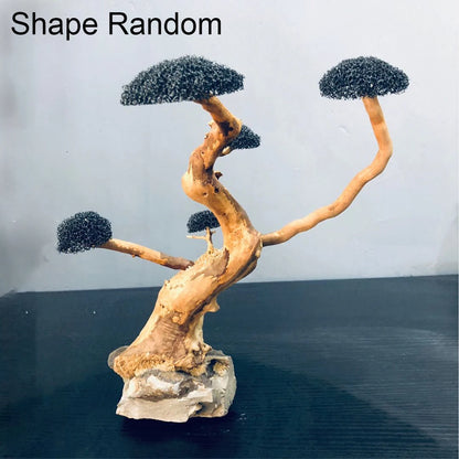 Fish Tank Driftwood Ornament – Moss Tree Trunk Decor for Aquariums