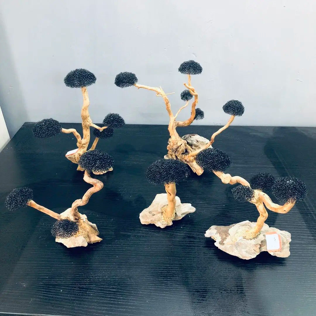 Fish Tank Driftwood Ornament – Moss Tree Trunk Decor for Aquariums