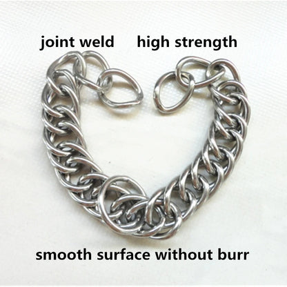 2pcs Stainless Steel Chain Double Link Curb Chain For  Horse Bits Pet 23cm