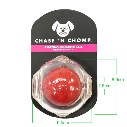 CAITEC Dog Toy Amazing Squeaker Ball Durable Floatable Springy Bite Resistant Best for Tossing Chasing For aging Medium Large Dog