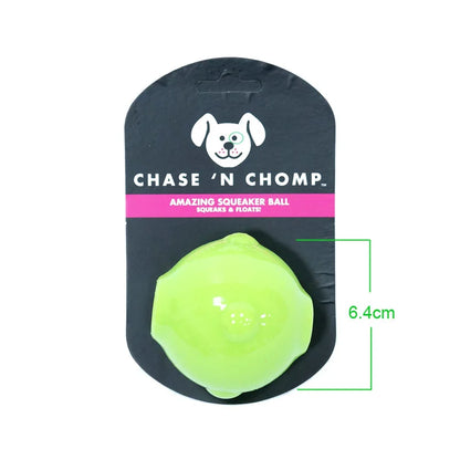 CAITEC Dog Toy Amazing Squeaker Ball Durable Floatable Springy Bite Resistant Best for Tossing Chasing For aging Medium Large Dog