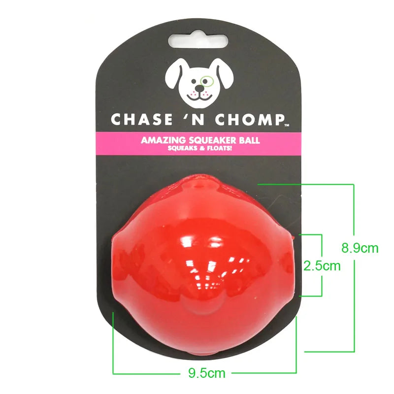 CAITEC Dog Toy Amazing Squeaker Ball Durable Floatable Springy Bite Resistant Best for Tossing Chasing For aging Medium Large Dog