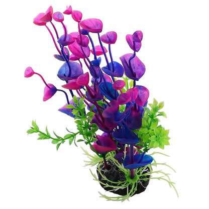 Artificial Aquarium Flower – Purple Plastic Underwater Plant for Fish Tanks