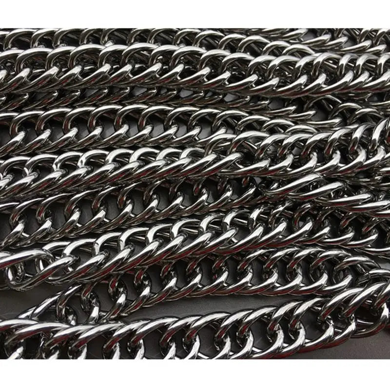 2pcs Stainless Steel Chain Double Link Curb Chain For  Horse Bits Pet 23cm