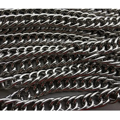 2pcs Stainless Steel Chain Double Link Curb Chain For  Horse Bits Pet 23cm