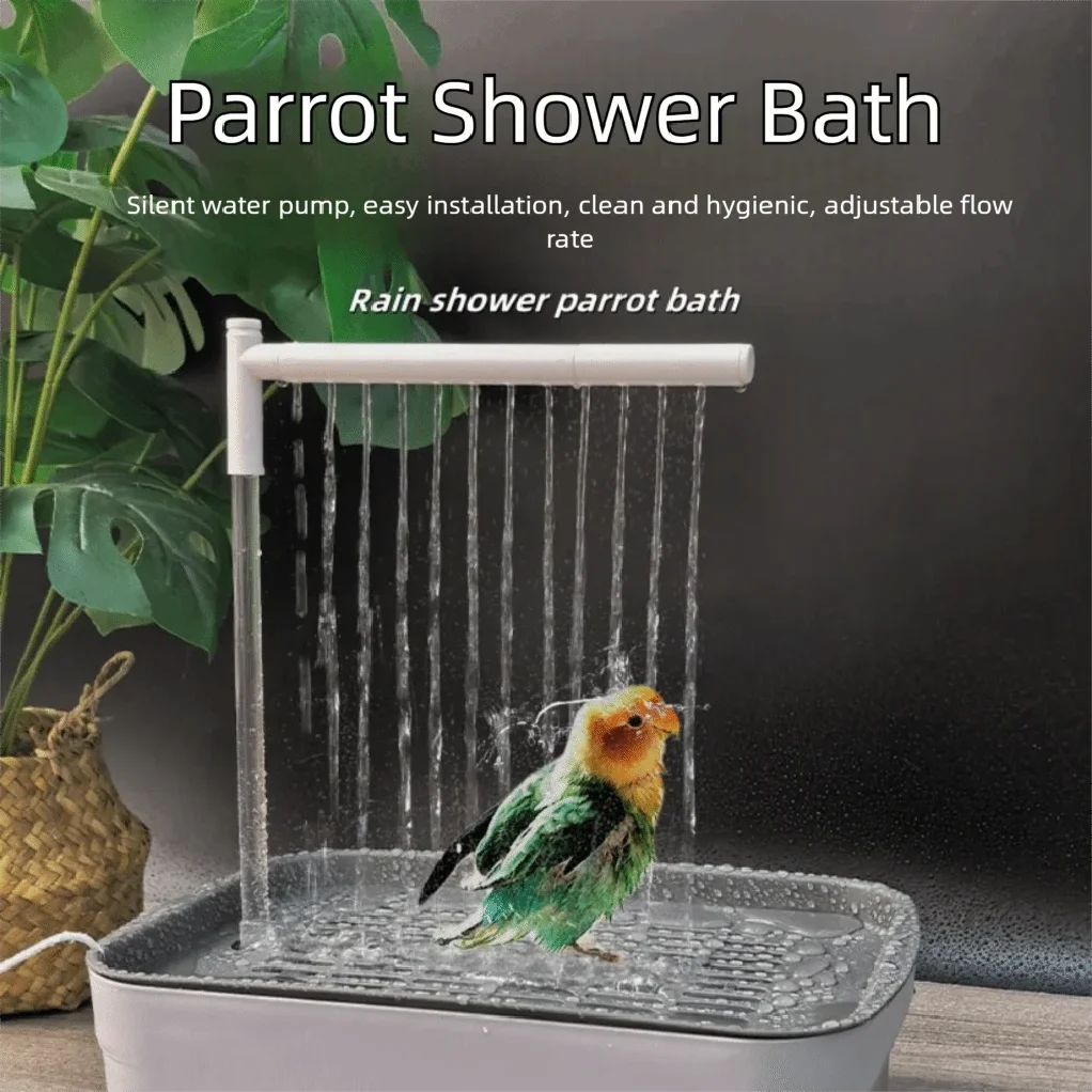 Electric Pet Bird Bath – USB Automatic Water Circulation Bathtub for Parrots
