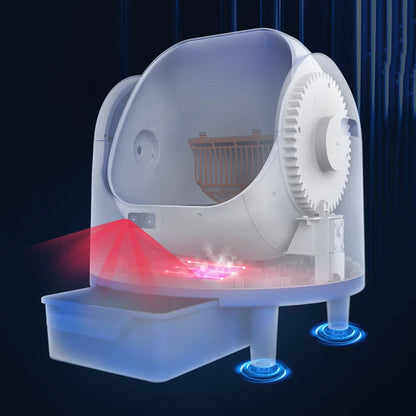 BOOTEELY Self-Cleaning Litter Box – Smart Open-Top Cat Toilet with Odor Reduction Features