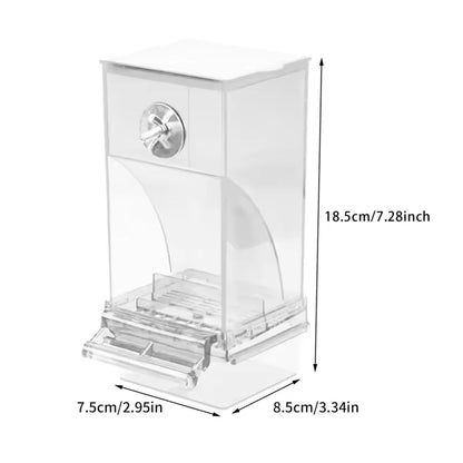 No Mess Automatic Bird Feeder Transparent Food Container Cage Parrot Feeder Accessories for Small Birds Parrot