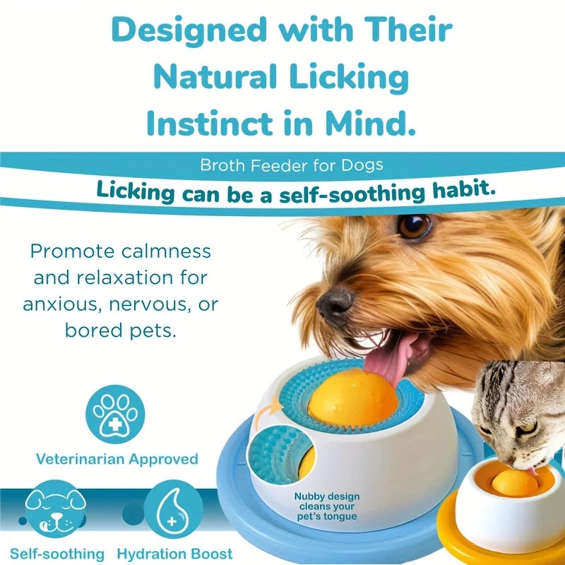 Interactive Pet Lick Plate – Slow Energy Consumption & Dental Care Feeder