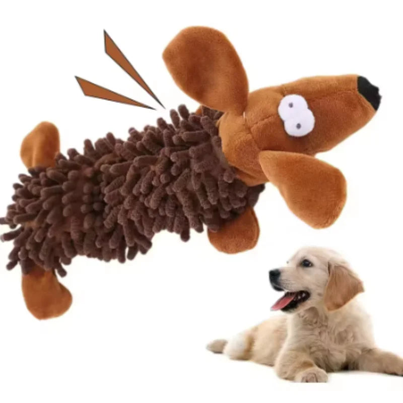 Animal-Shaped Dog Toy – Squeaky Plush Chew Toy for Puppies & Small Breeds