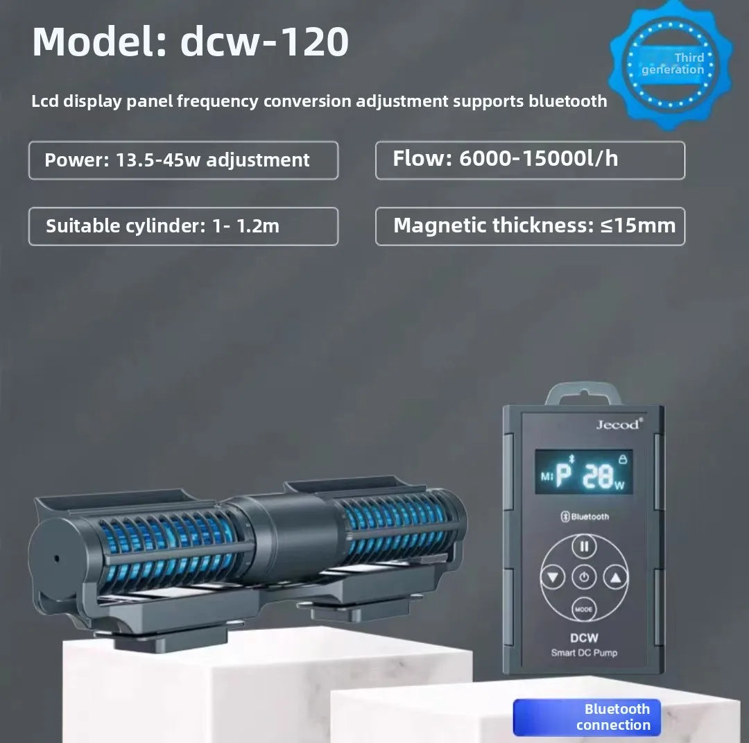 Silent Aquarium Wavemaker Pump – Jebao Jecod DCW Bluetooth Water Circulation Pump