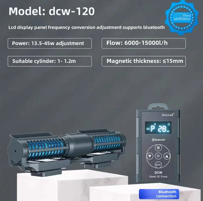 Silent Aquarium Wavemaker Pump – Jebao Jecod DCW Bluetooth Water Circulation Pump