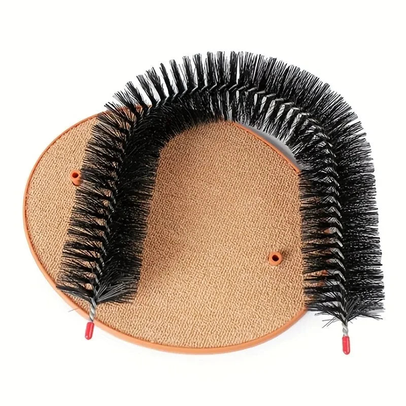 Cat Self-Groomer Arch – Massage Brush & Scratching Pad Toy for Cats