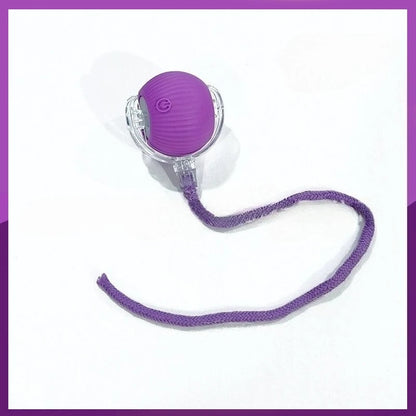 Smart Electric Cat Toy – Rolling Ball with Long Tail for Indoor Cats
