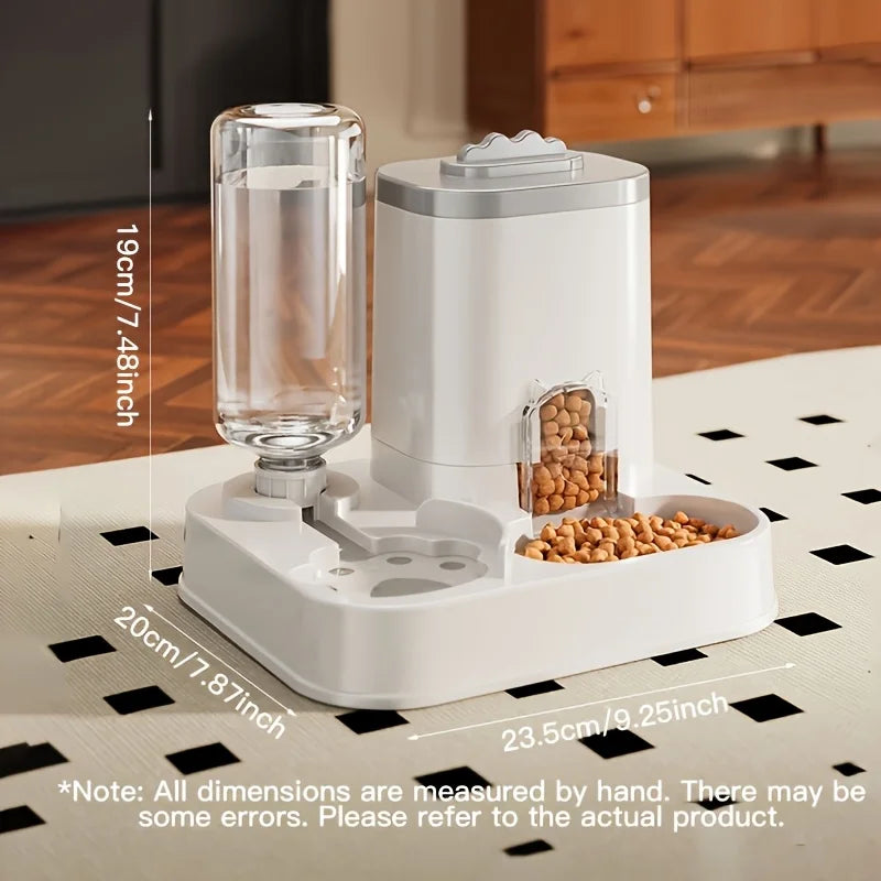 Spill-Proof Pet Feeder – Automatic Gravity Food & Water Station for Cats and Dogs