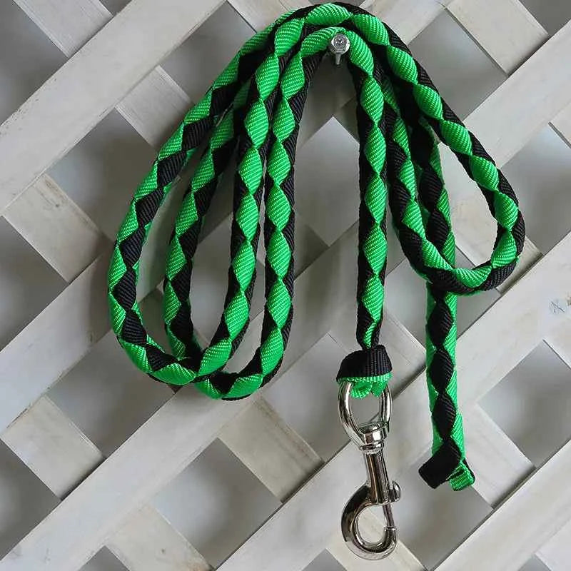 2m/2.5m/3m Braided Horse Rope Horse Leading Rope Braid Horse Halter With Brass Snap Equestrian Horse Riding Equipments