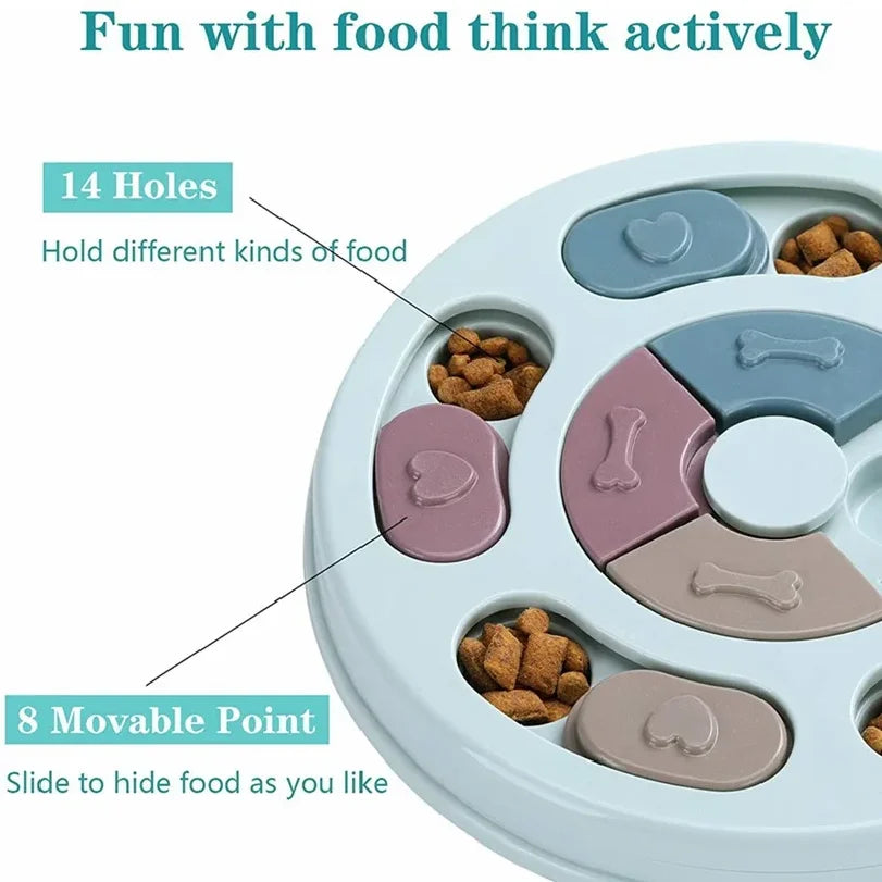 Dog Food Puzzle Bowl – Interactive Slow Feeder Toy for Training & Enrichment