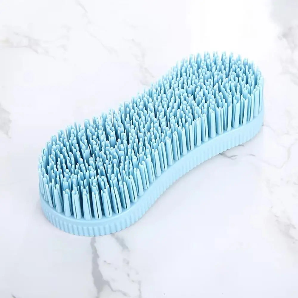 1Pcs Colorful Horse Grooming Brush Silicone Plastic Horse Accessories Hard Bristle Equestrian Massage Tool