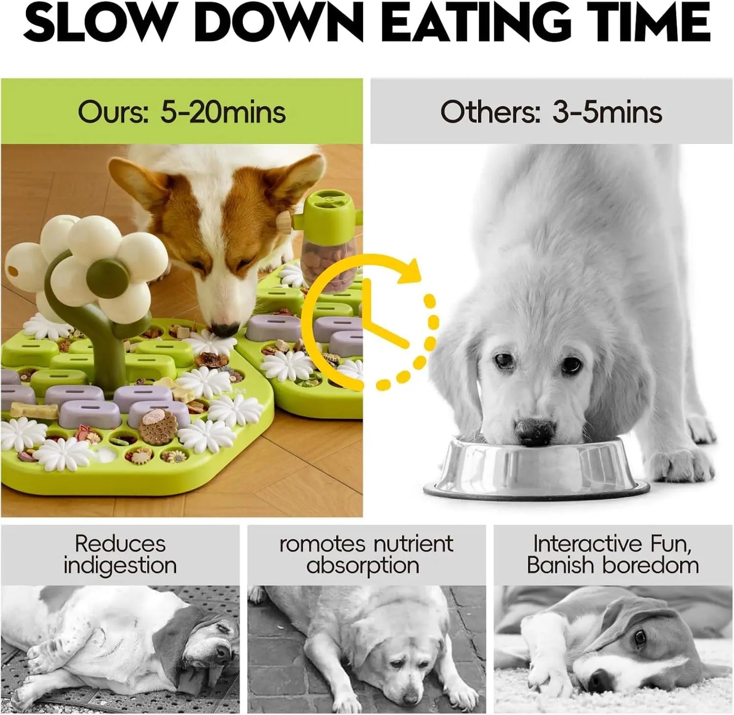 MEWOOFUN Advanced Dog Puzzle Toy – IQ Training & Treat Dispensing Slow Feeder