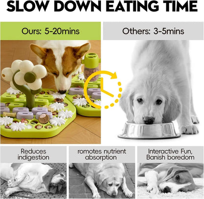 MEWOOFUN Advanced Dog Puzzle Toy – IQ Training & Treat Dispensing Slow Feeder