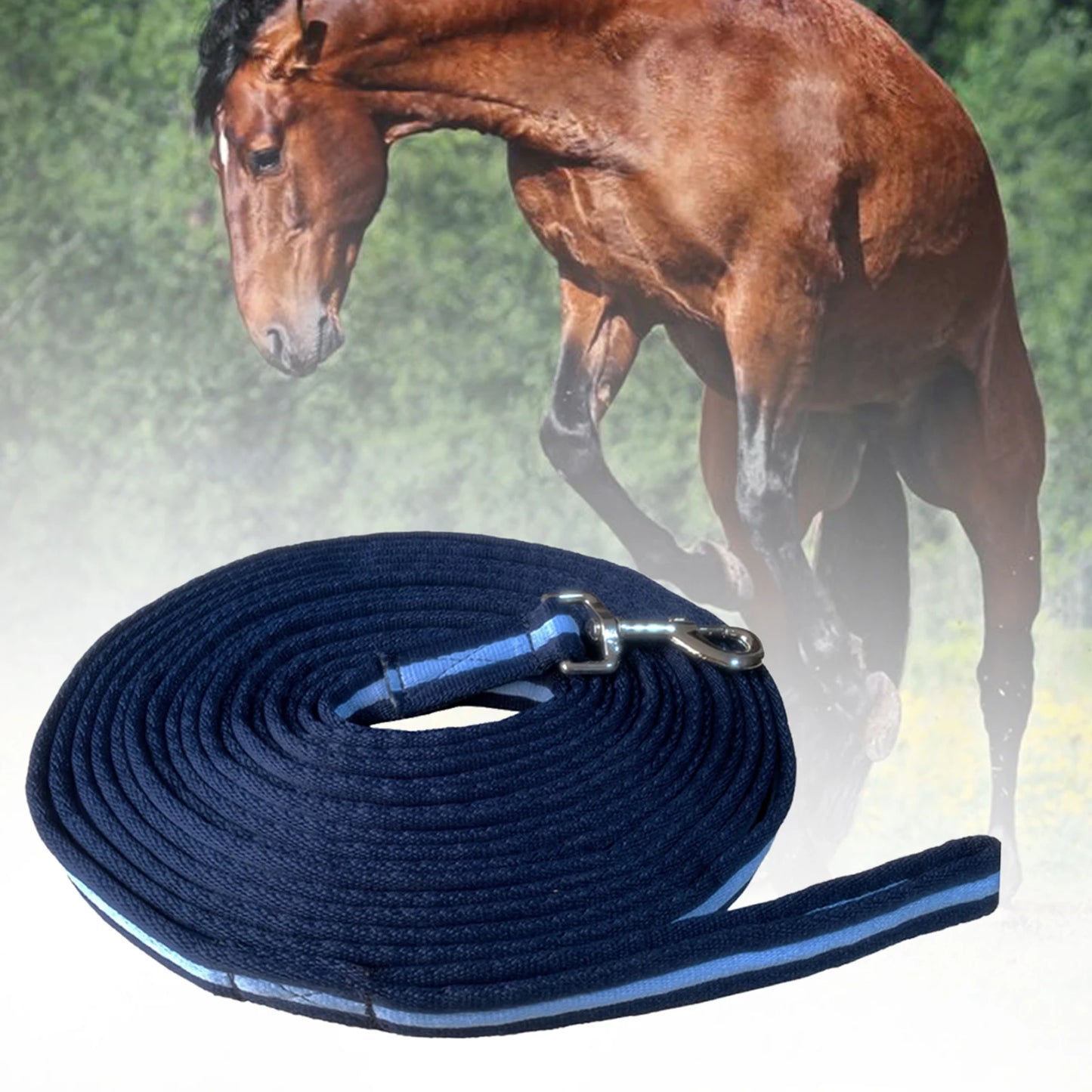 Thick Horse Lead Rope – 8M Lunge Line for Training, Lunging & Recall