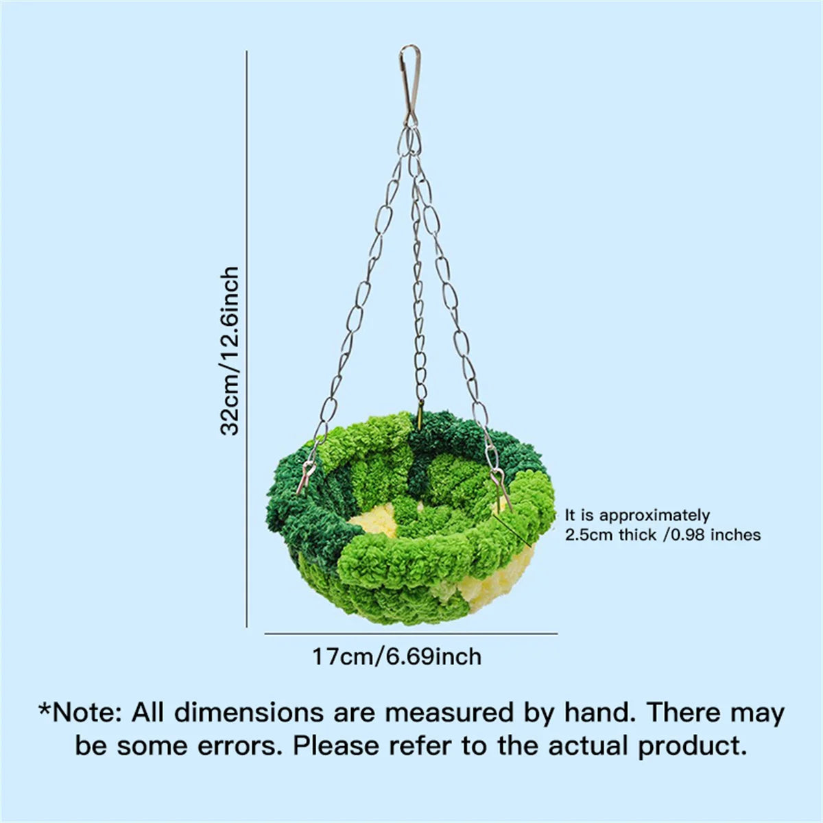 1 Parrot Nest Bird Nest Sleeping Nest Forest-Style Hammock Bird Cage Hanging Nest Plush Nest Small Bird Supplies Swing Warm Bird