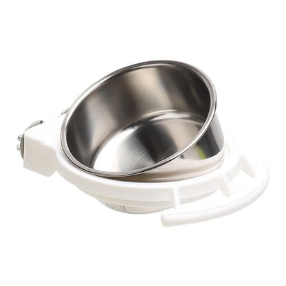 Hanging Stainless Steel Bird Bowl – Food & Water Feeder for Parrots & Cage Birds