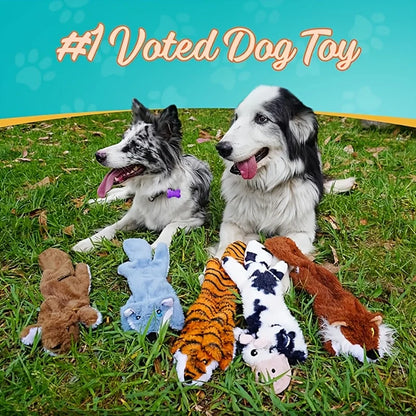Crinkle Squeaky Dog Chew Toy – 45cm Stuffing-Free Plush Animal Toy