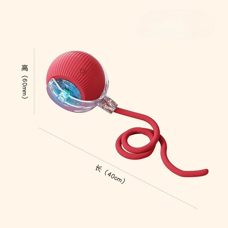 Smart Electric Cat Toy – Rolling Ball with Long Tail for Indoor Cats