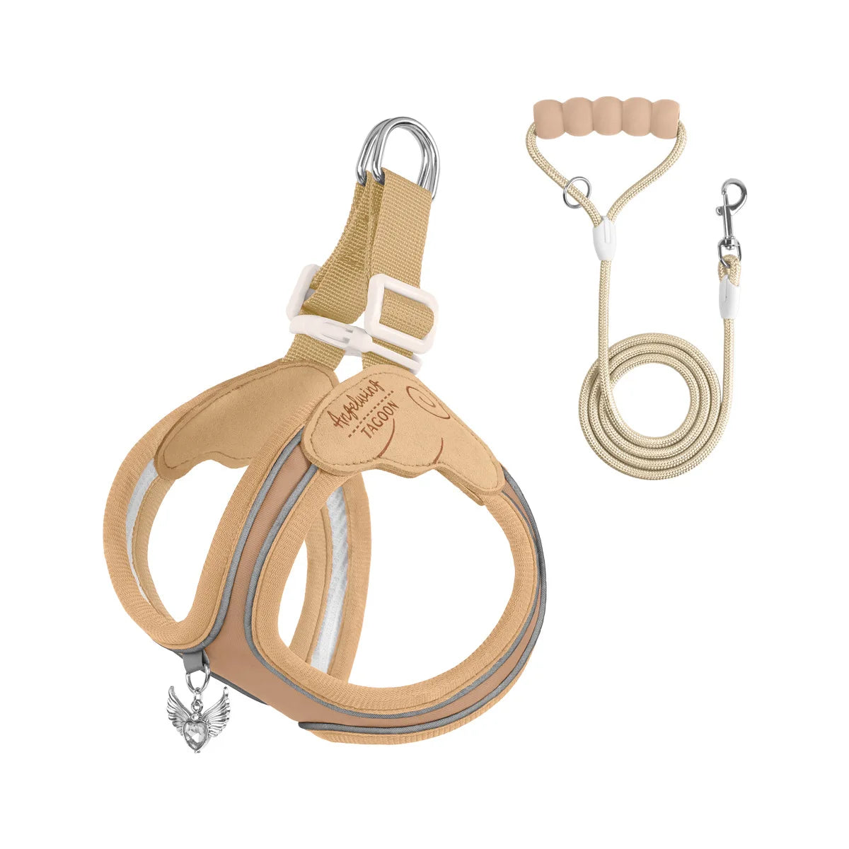 Reflective Adjustable Cat & Dog Harness – Lightweight Outdoor Walking Vest with Leash