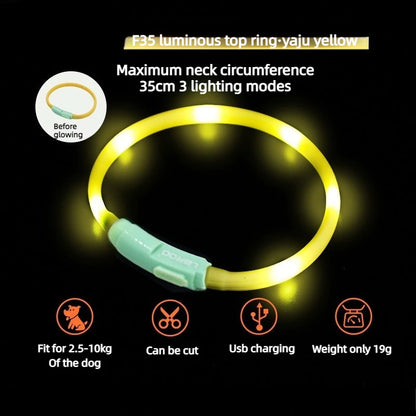 LED Dog Walking Pendant – Waterproof Night Safety Light for Pets