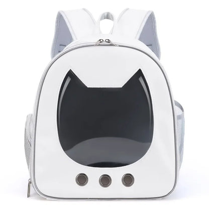 Portable Pet Travel Backpack – Clear Breathable Carrier for Cats & Puppies