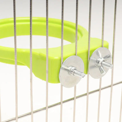 Hanging Stainless Steel Bird Bowl – Food & Water Feeder for Parrots & Cage Birds