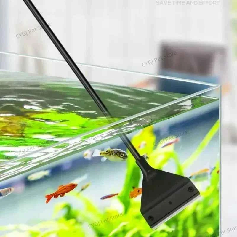 Fish Tank Algae Removal Tool – Flat Scraper for Glass Cleaning & Substrate Care