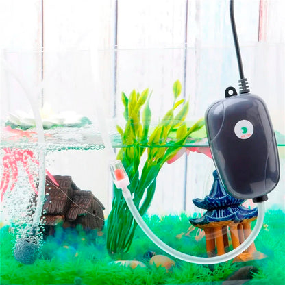Fish Tank Air Compressor – Mini Single/Double Outlet Oxygen Pump with Accessories (3W/5W)